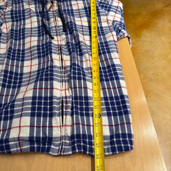 LL Bean Scotch Plaid Flannel Relaxed Zip Hoodie - 3X - Picture 8 of 10